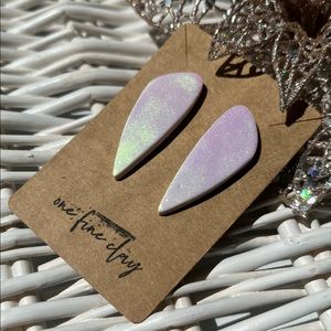 Iridescent Clay & Resin Statement Earring Studs